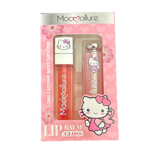 Mocallure Hello Kitty Lip Gloss and Lip Balm Gloss Set - Pink Set of 2